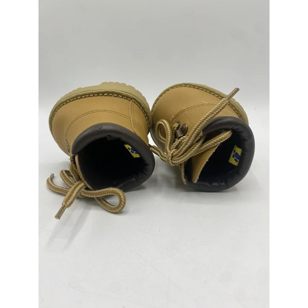 Build-A-Bear Workshop Work Hiking Boots Tan Brown Timberland Style Bear Toy Shoe